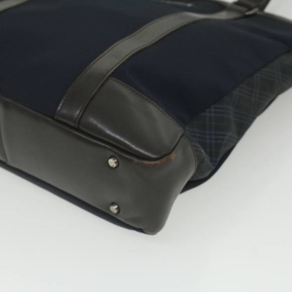 BURBERRY Nova Check Hand Bag Canvas 2way Navy Auth bs3863 - Picture 14 of 16